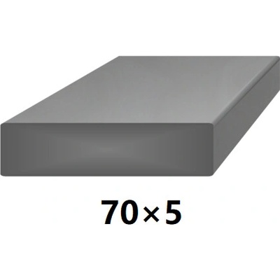 Plochá plná ocelová tyč 70x5 mm (pásovina), bez povrchové úpravy 6 m (J-P70x5-6)