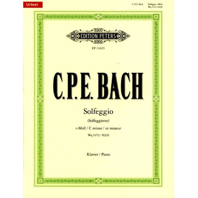 Carl Philipp Emanuel Bach Solfeggio C minor Wq 117/2 / H220 noty na klavír – Zboží Dáma