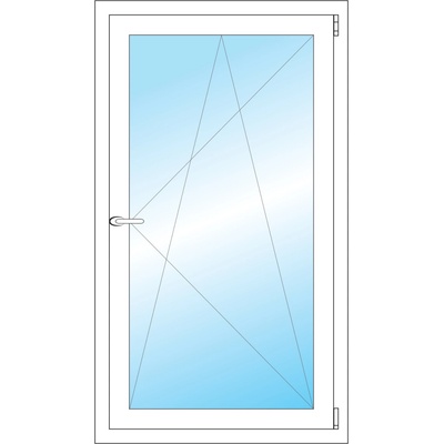 OKNA HNED Plastové okno 71x124 cm bílé otevíravé a sklopné pravé