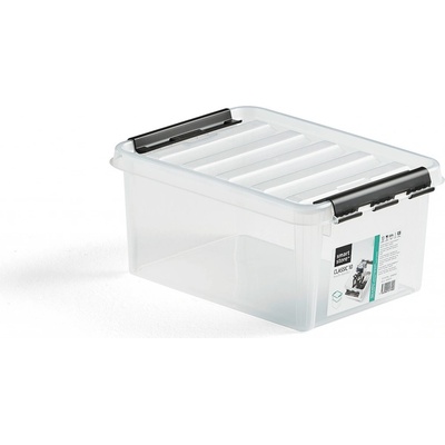 AJ Produkty Plastový box s víkem, 8 litrů, 340 x 250 x 160 cm, průhledný, bal. 10 ks