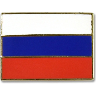 Odznak (pins) 18mm vlajka Rusko - barevný