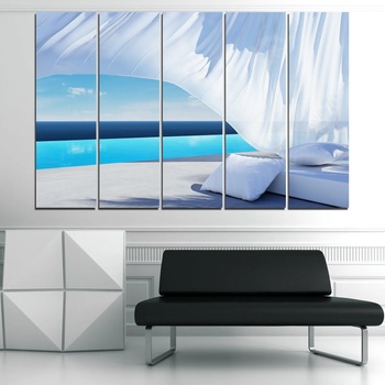 Vivid Home Декоративни панели Vivid Home от 5 части, Вода, PVC, 110x65 см, 2-ра Форма №0729