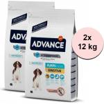 ADVANCE Dog Puppy Sensitive 2 x 12 кг