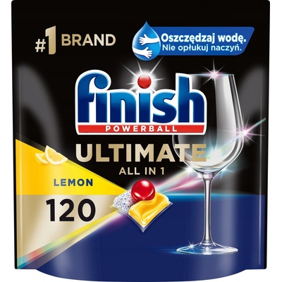 Finish Ultimate All in 1 Lemon Sparkle kapsle do myčky nádobí 120 ks