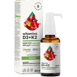 Aura Herbals Витамин D3 + K2, капки, 50 ml, Aura Herbals (613406 AH)