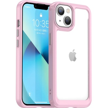 HQWear Кейс Outer Space за iPhone14 Plus, твърд, с гел рамка, розов (9145576267080)