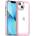 HQWear Кейс Outer Space за iPhone14 Plus, твърд, с гел рамка, розов (9145576267080)