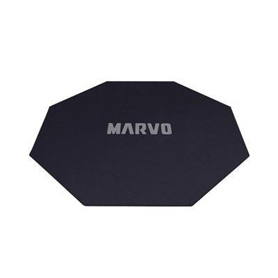 MARVO GM02 Herní, podložka pod křeslo 1100 x 1100 x 2 mm, černá, protiskluzová (GM02BK)