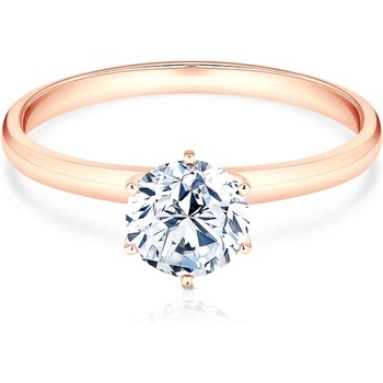 SAVICKI Годежен пръстен savicki: розово злато, лабораторен диамант
