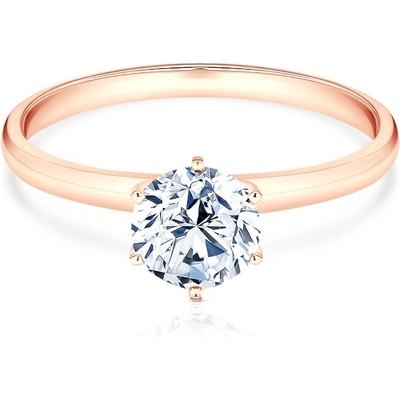 SAVICKI Годежен пръстен savicki: розово злато, лабораторен диамант