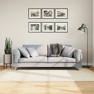 vidaXL Килим OVIEDO с къс косъм, бежов, 140x200 см (375491)