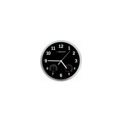 Esperanza Стенен часовник Esperanza Lyon EHC016, 25 см, Влагомер, Термометър - black (999EHC016K)