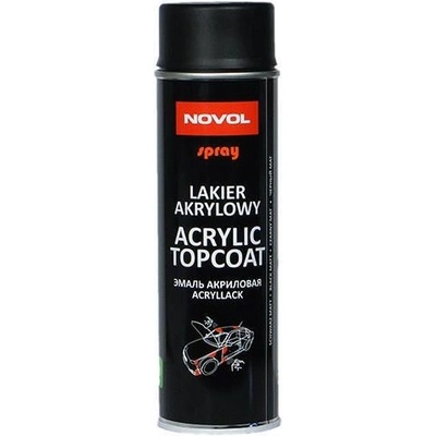 Novol lak Acryl Topcoat černýmat sprej 500 ml