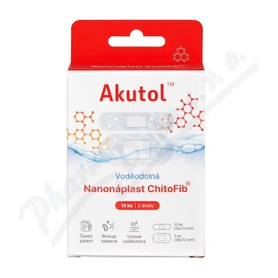 AKUTOL Nanonáplast ChitoFib Voděodolné balení 15 ks