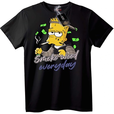 NOONEBRAND Тениска Bart пуши - S, Black