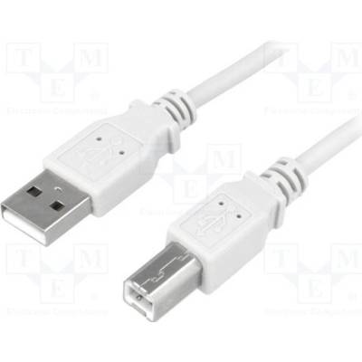 Logilink CU0009 USB 2.0, USB A vidlice, USB B vidlice, niklovaný, 5m, šedý