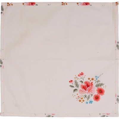 Clayre & Eef 6ks bavlněných ubrousků s květy Little Rose Colllection 40x40cm