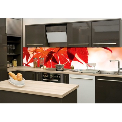 DIMEX ART Фототапет за кухня - червени листа 260 x 60 см