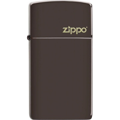 Zippo Slim Brown Logo 26958