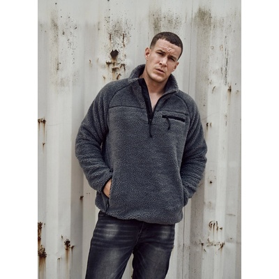 Brandit МЪЖКО ЯКЕ ОТ ПЛЮШЕН ПОЛАР В СИВО brandit teddyfleece troyer anthracitemodel723 sale - , размер m