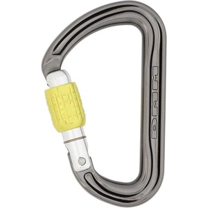 DMM Заключващ се карабинер Dmm Shadow Locking carabiner - Titanium / Lime Green - размер Screwgate (322-0036-0811)
