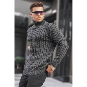 Madmext Мъжки пуловер 6317 - Антрацит #363677 (363677_Антрацита)