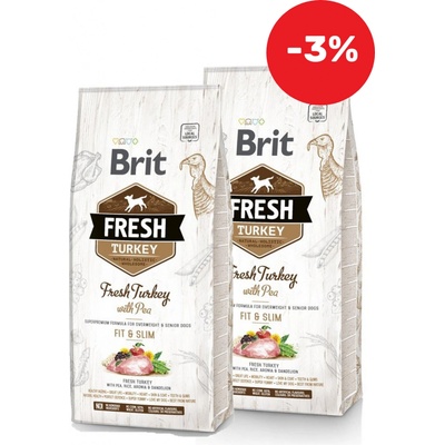 Brit Fresh Turkey with Pea Adult Fit & Slim 2 x 12 kg