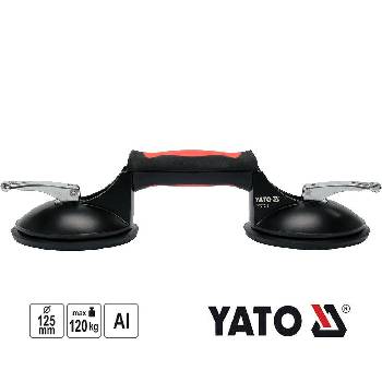 TOYA Вакуум вендуза, yato 37236, 125 мм, до 120 кг, двойна (uni-06461)