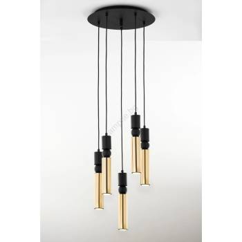 JUPITER 2017 - Пендел ALAS 5xGU10/10W/230V златист/черен (10702017)