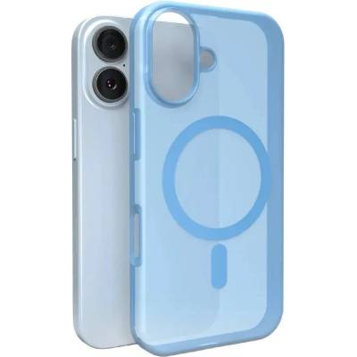 PURO Съвместим силиконов калъф Puro Daylight Magsafe за iPhone 17 - полупрозрачен син (PUIPC1763DAYLBLUE)