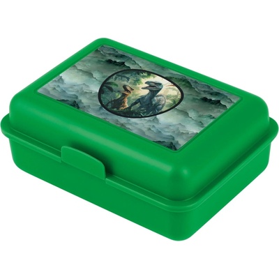 Baagl Box na desiatu Dinosaury zelená