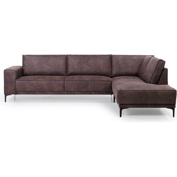 Scandic Кафяв ъглов диван от изкуствена кожа (десен ъгъл) Copenhagen - Scandic (14511SN 29 CHOCOLATE)