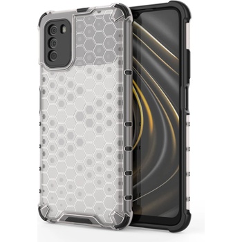 Xiaomi Honeycomb брониран калъф със силиконова рамка за Xiaomi Poco M3/Redmi 9T - Прозрачен KP10288