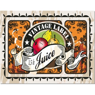Ceduľa Vintage Label - Juice