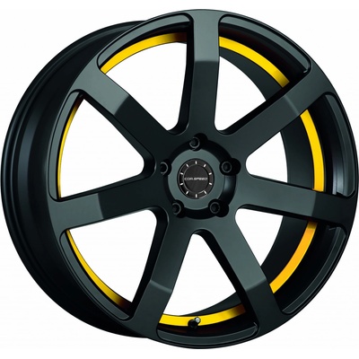 Corspeed Challenge 10x20 5x112 ET30 matt black trim yellow