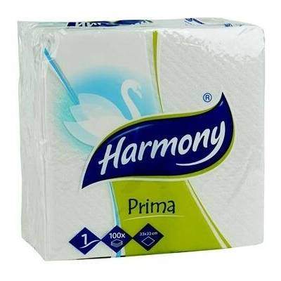 Harmony papírové ubrousky Prima bílé 1V 33x33cm