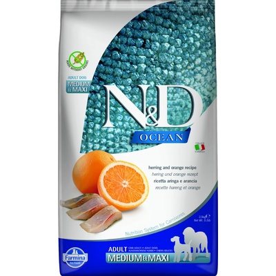 N&D Ocean Dog GF Adult M/L Herring & Orange 2,5 kg