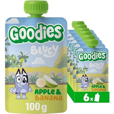 Goodies BLUEY ovocná kapsička jablko, banán 100 g