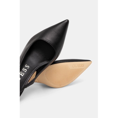 Guess Обувки с тънък ток Guess NASSHA3 в черно FLPNS3 LEA05 (FLPNS3.LEA05.BLACK)