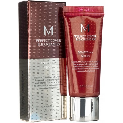 MISSHA M Perfect Cover BB Cream SPF42 No.13 Bright Beige BB krém 20 ml – Zboží Dáma