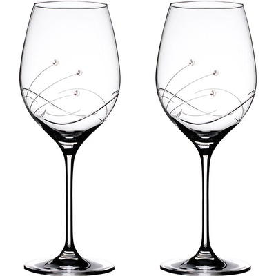 BOHEMIA CRYSTAL Sklenice na bílé víno přátelská souprava Kathe Swarovski 2 x 400 ml