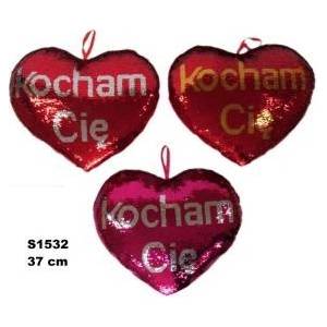 SUN-DAY Sequin heart 37cm I love Ce 3 colors 156075 SUN-DAY price for 1 piece