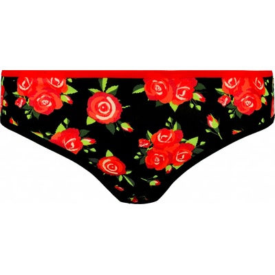 Frogies Dámske nohavičky Black Red Rose čierna kaki červená