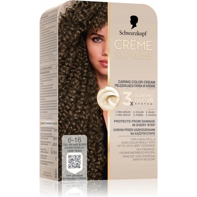 Schwarzkopf Creme Supreme Barva na vlasy 6-16 chladná popelavá tmavá