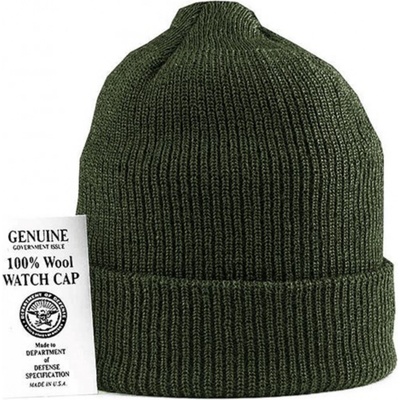 Pletená čepice svěšená 1ks 7 olivová zeleň