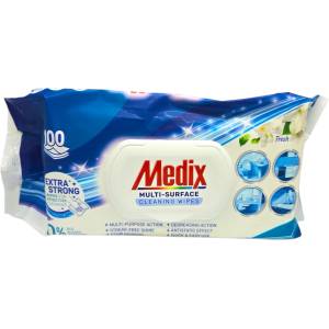  Medix, Мокри кърпички за мултиповърхностно почистване Fresh, 100 бр