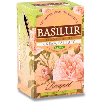 Basilur zelený čaj Bouquet Cream Fantasy 25 x 1,5 g
