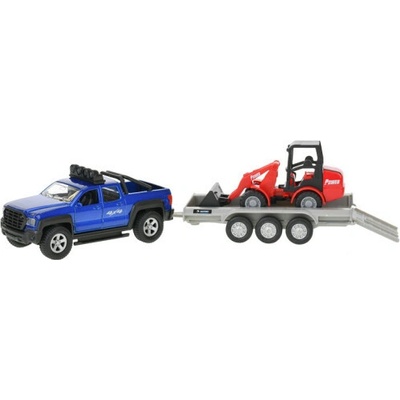 Kids Globe Traffic SUV s bagrem na zpětný chod se světlem a zvukem 30cm