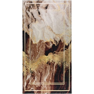 Vitaus Кафяв/кремав килим, подходящ за миене 80x200 cm - Vitaus (KRN-9562-80x200)
