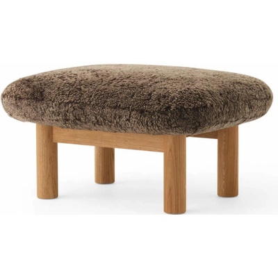 Audo Copenhagen Ottoman Brasilia, Sheepskin root/natural oak